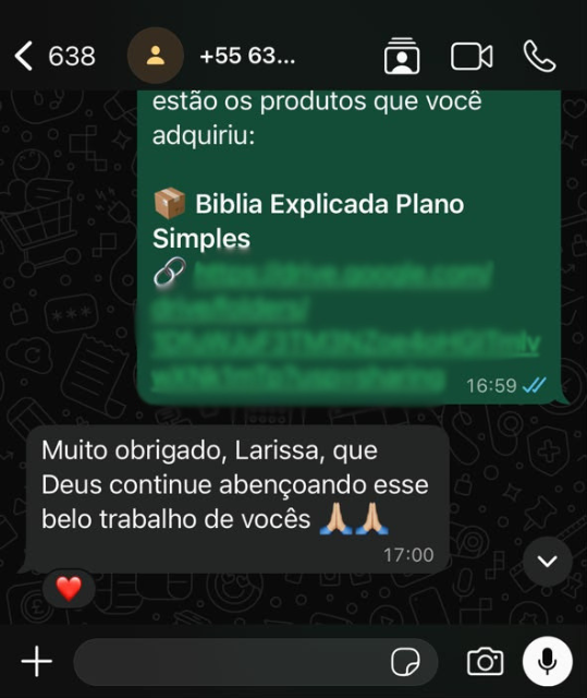 Testimonio de cliente: agradece y pide que Dios siga bendiciendo este trabajo