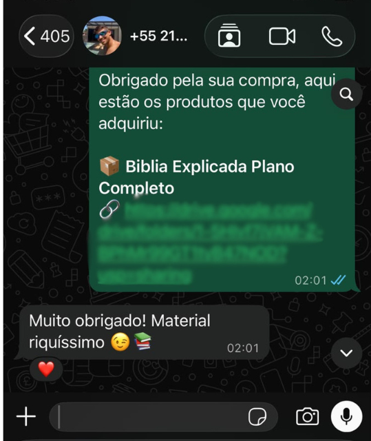 Testimonio de cliente: agradece su compra y dice que el material es riquísimo
